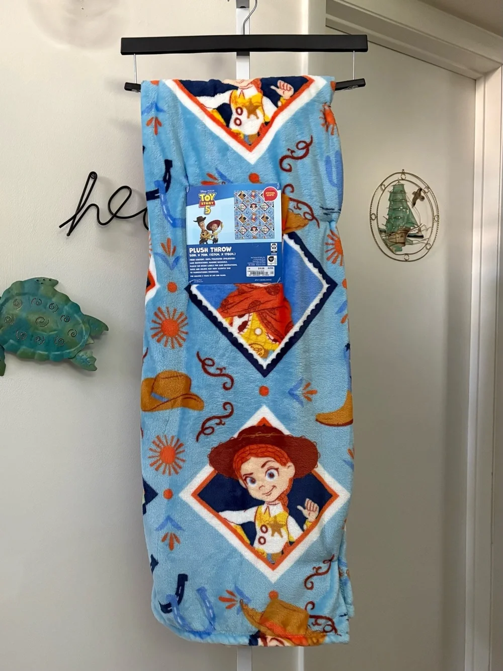 NEW Disney Pixar Toy Story Jessie Woody Buzz Bullseye Throw Blanket 50x70 VIRAL